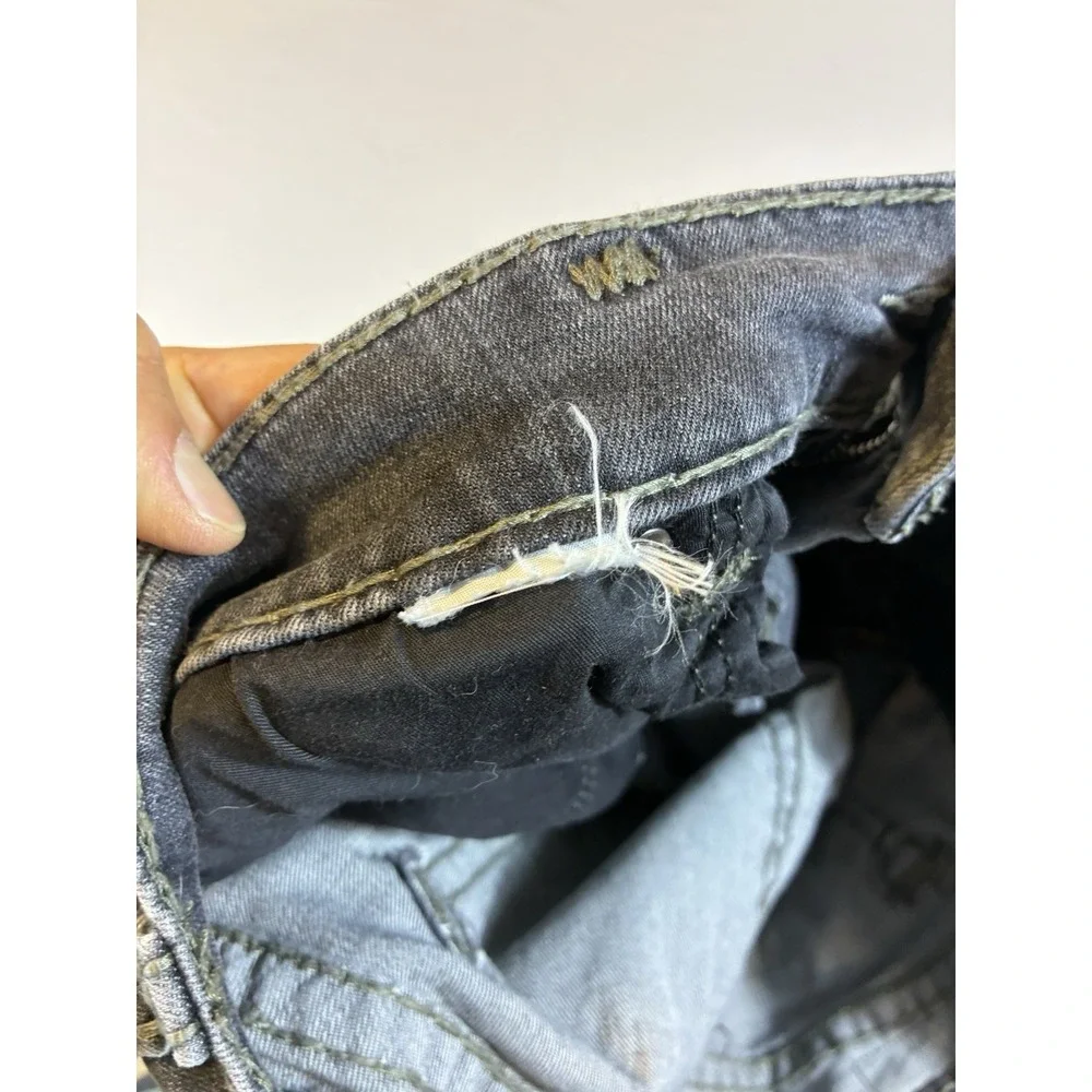 True Religion Ricky Relaxed Straight Jeans Men's‎ 38 Gray Big T Stitch Denim